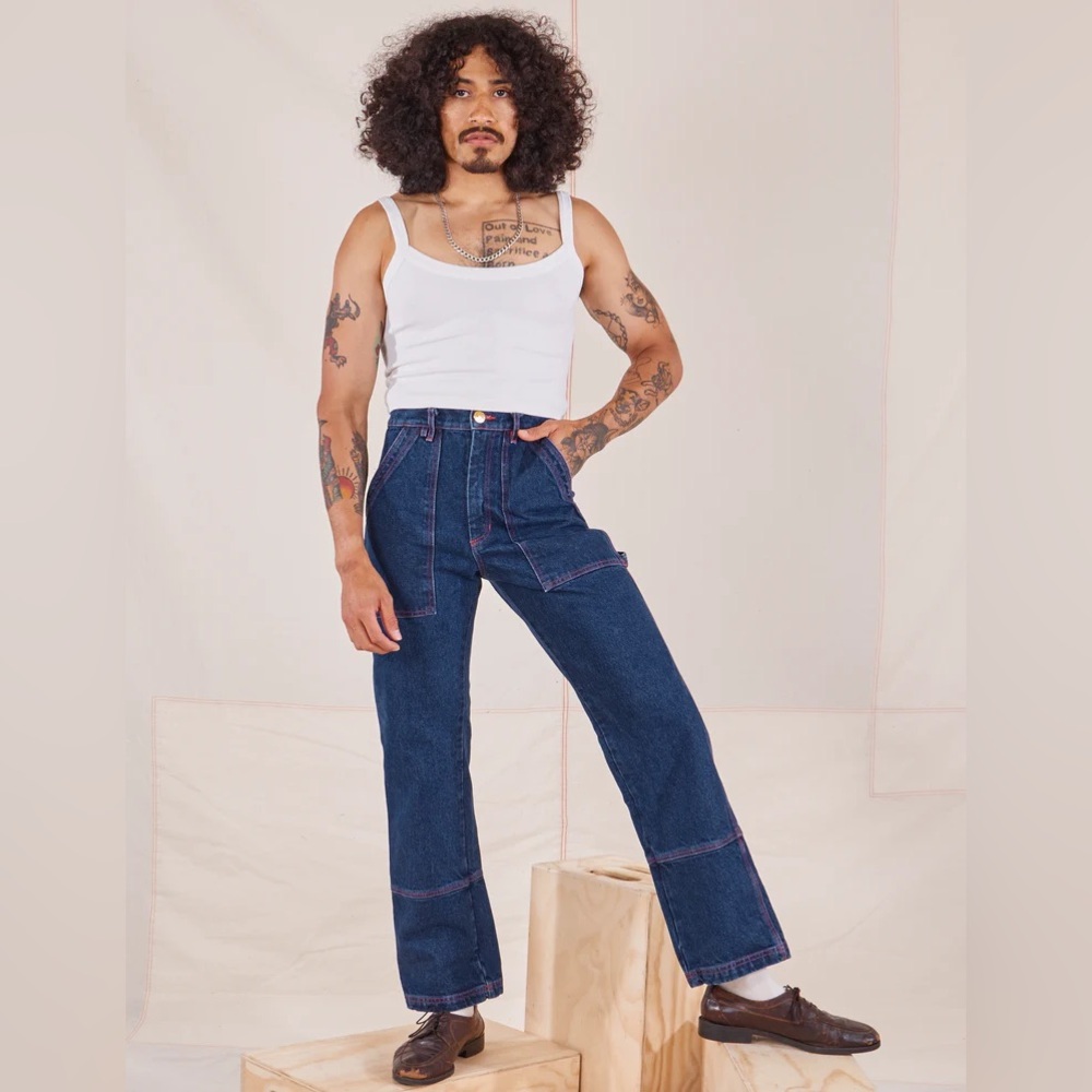 Big Bud Press Carpenter Jean in Dark Wash, S